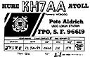 QSL card from earlier DXpedition to Kure